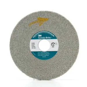 3M Scotch-Brite EXL Deburring Wheel, 8A Medium, 6 x 1 x 1, Gray - Case of 3, Industrial-Grade Abrasive for Metal Finishing