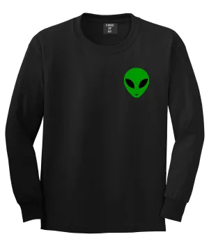 Alien Head Green Long Sleeve T-Shirt