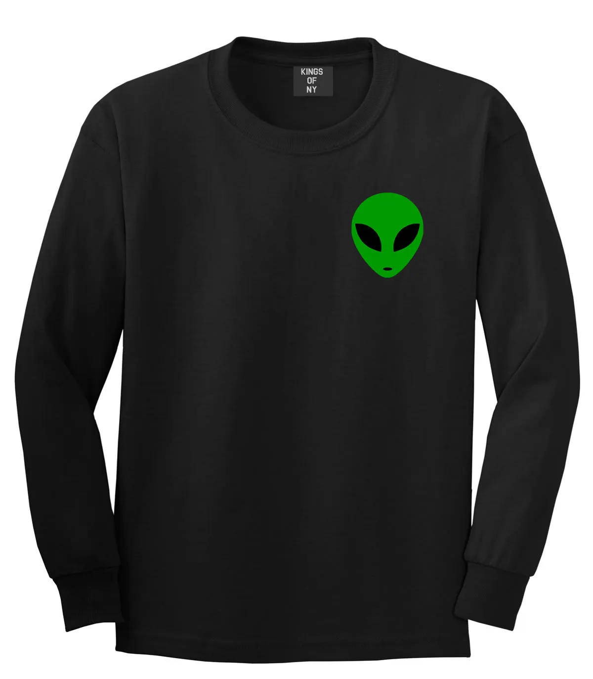 Alien Head Green Long Sleeve T-Shirt