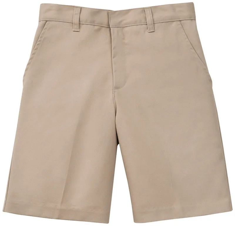 Boys Premium Label Khaki Flat Front Shorts