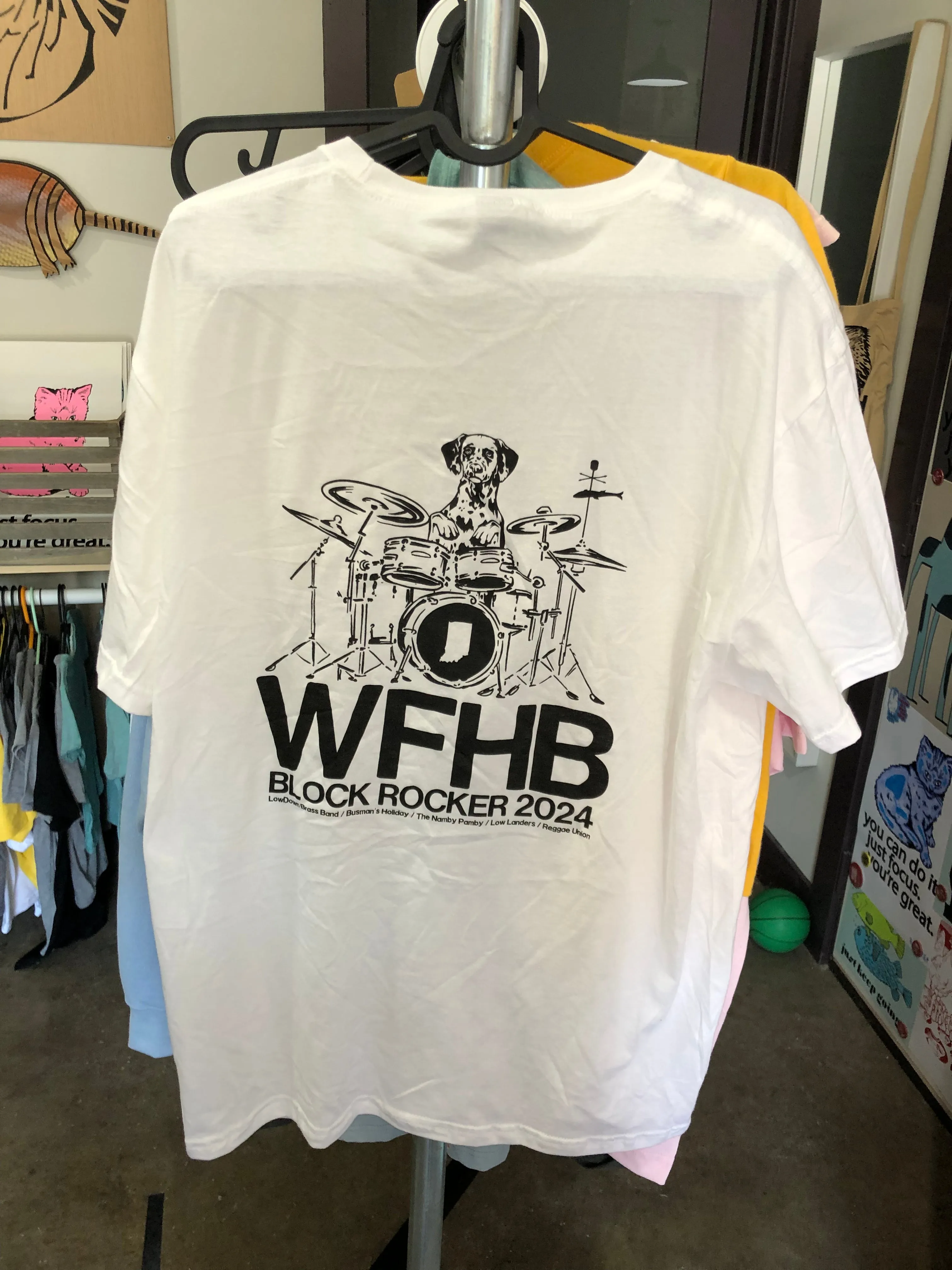 BPR- Large White T-shirt - WFHB 2024 Two-Side