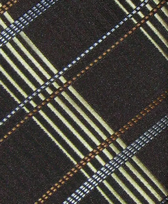 Brown and Gold Plaid Tie