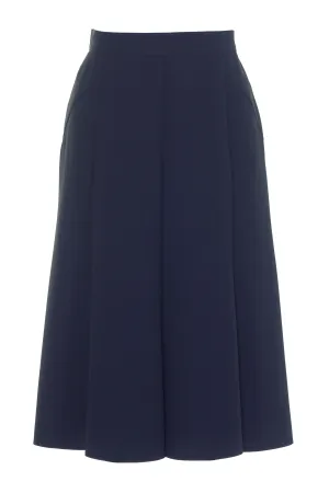 Busy Clothing Women Flared Panelled Skirt Navy