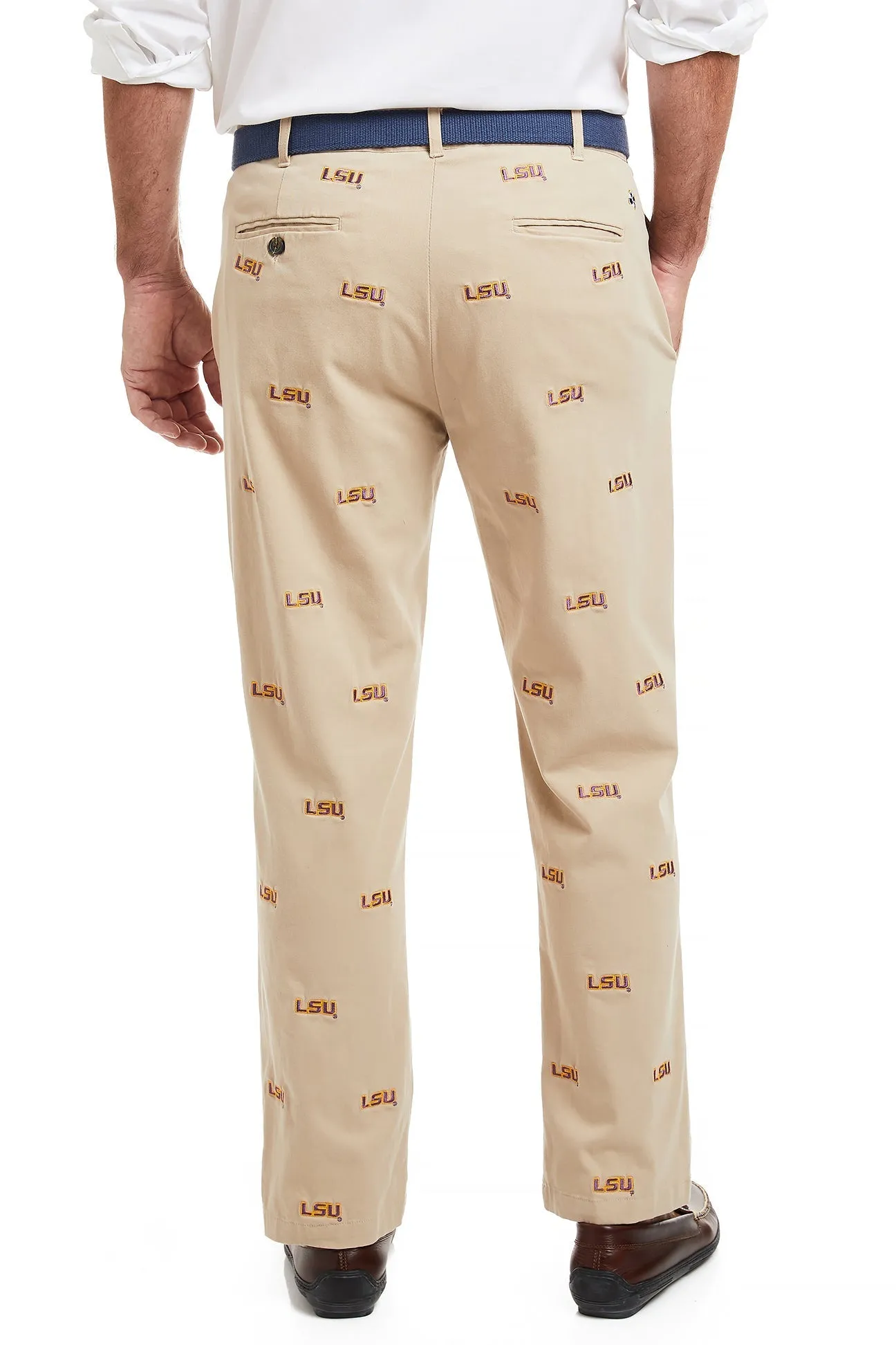 Collegiate Stretch Twill Pant Khaki with LSU