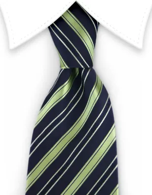 Green & Black Striped Tie