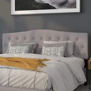 King Headboard-Gray Fabric HG-HB1708-K-LG-GG