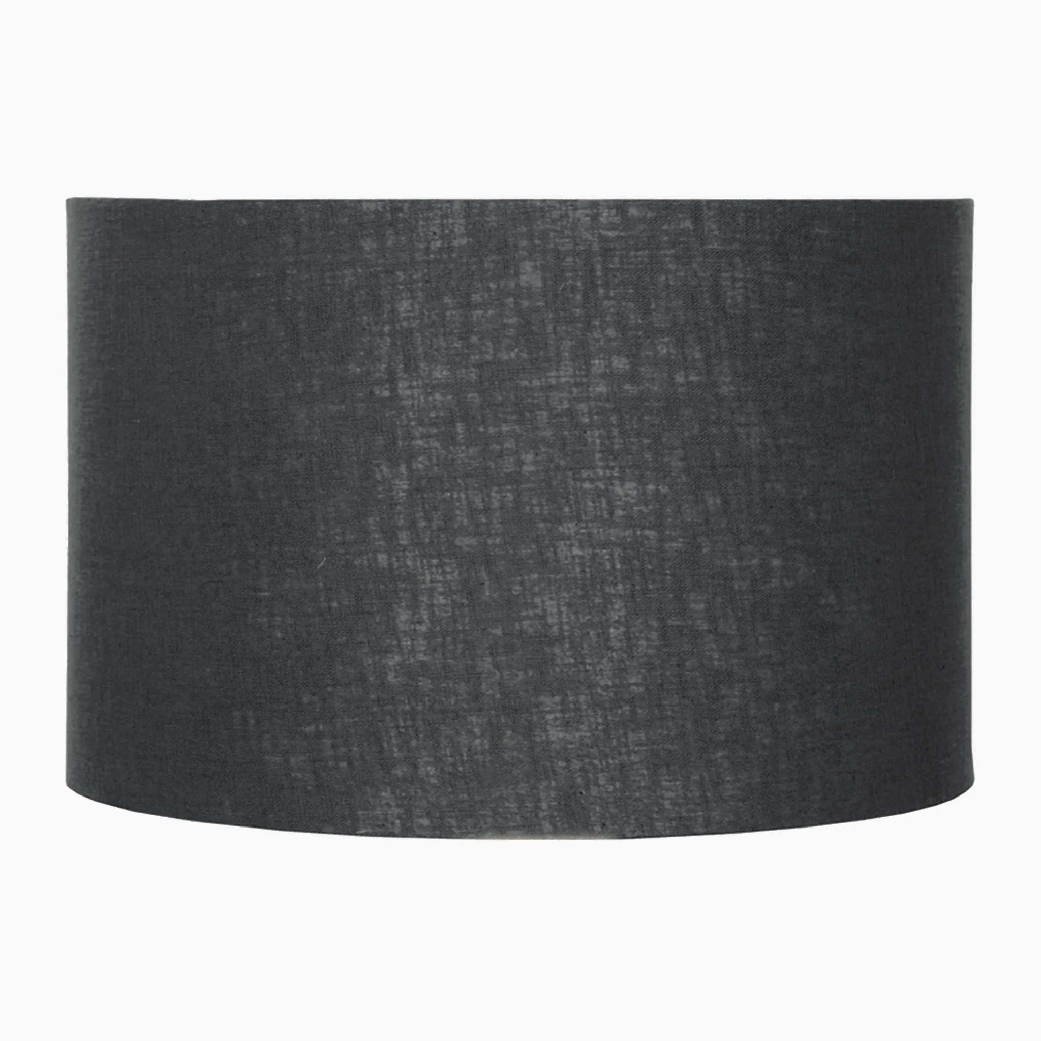 Lino 40cm Black Self Lined Linen Drum Shade