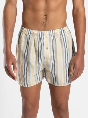 Multi Stripe Linen Sleep Shorts