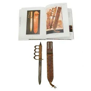 Original U.S. WWII Custom Knuckle Duster Fighting Knife As Seen in Book Signed By Author - Page 306