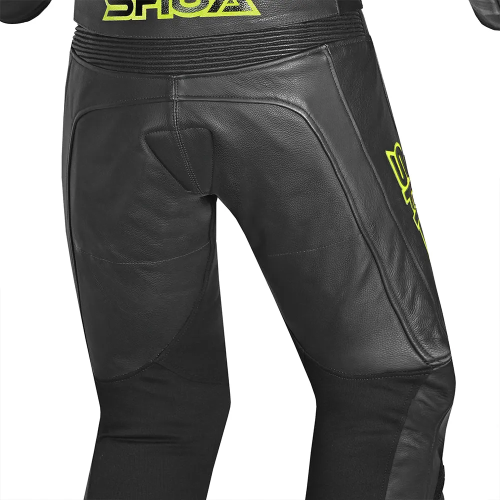 SHUA Infinity 2.0 1 PC Motorcycle Racing Leather Suit Black Yellow Flouro