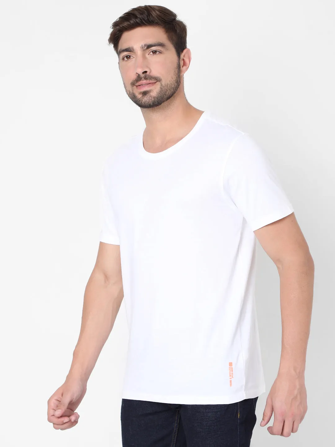 Spykar Men Multi Cotton Slim Fit Round Neck T-Shirt