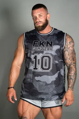 Terminate | Men's Gym Training Basketball Jersey Singlet | Camo