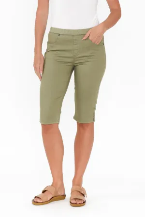 Tora Khaki Stretch Shorts