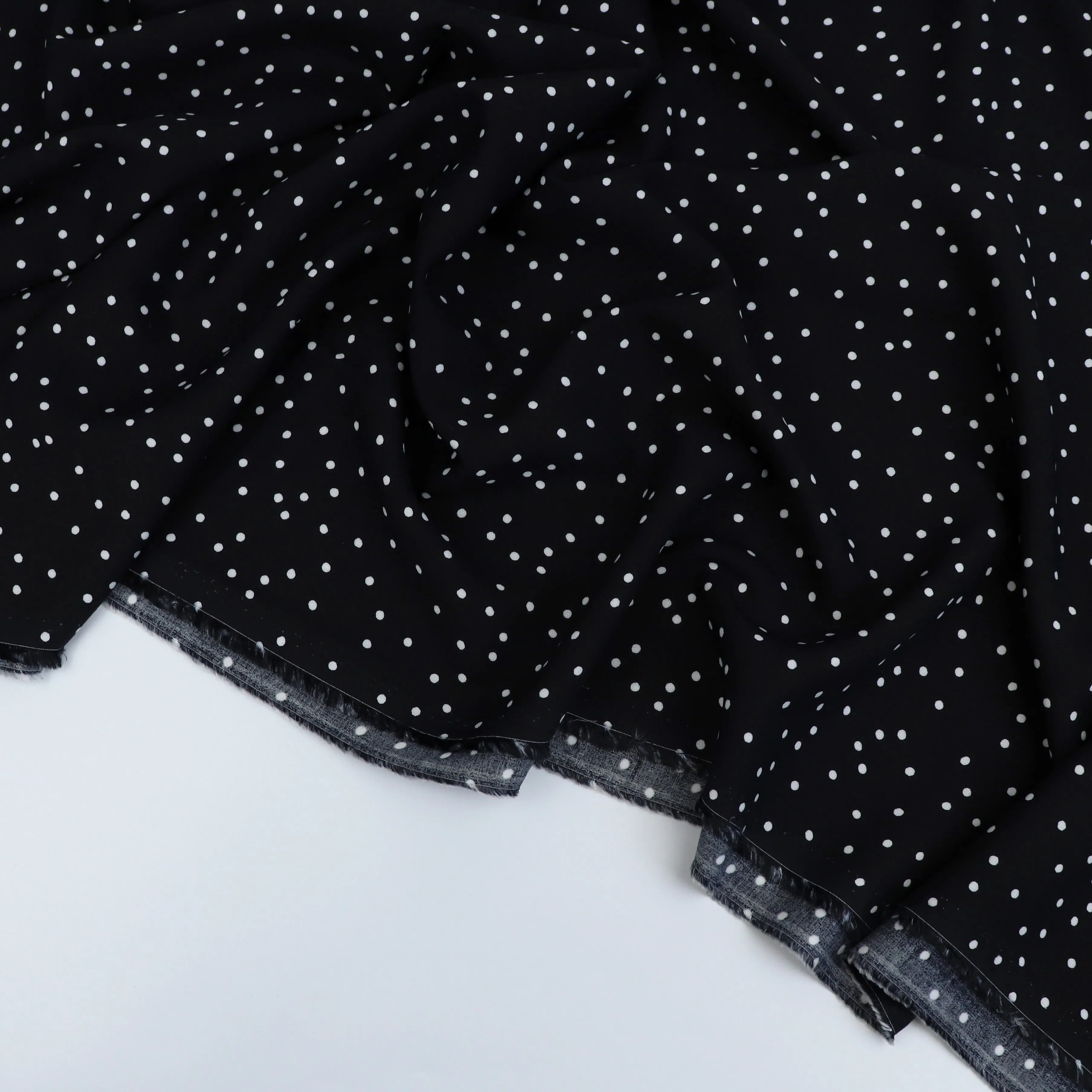 Viscose Lawn - Dotty - Black